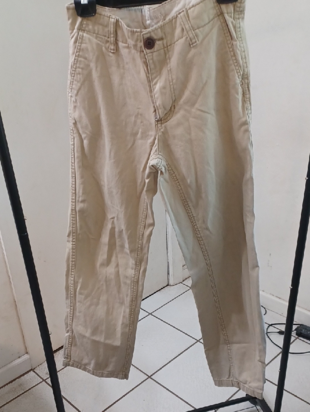 Aeropostale Men's Khaki Straight-Leg Chinos - Beige